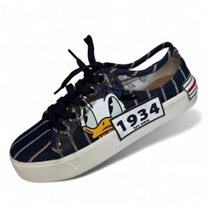 Disney Donald Duck Call It Spring Denim Platform Sneakers Women’s Size 7